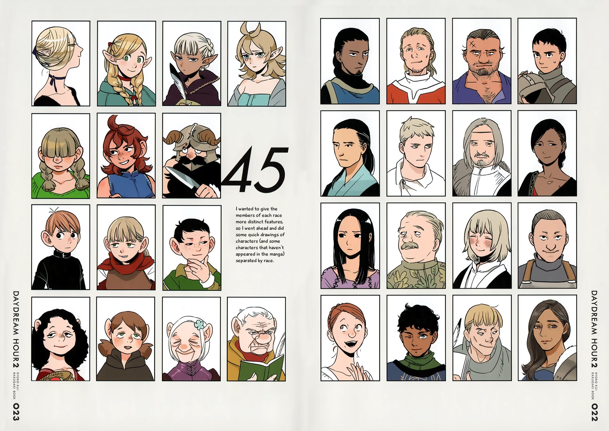 Dungeon Meshi faces