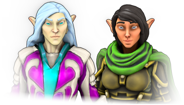 A high elf and wood elf