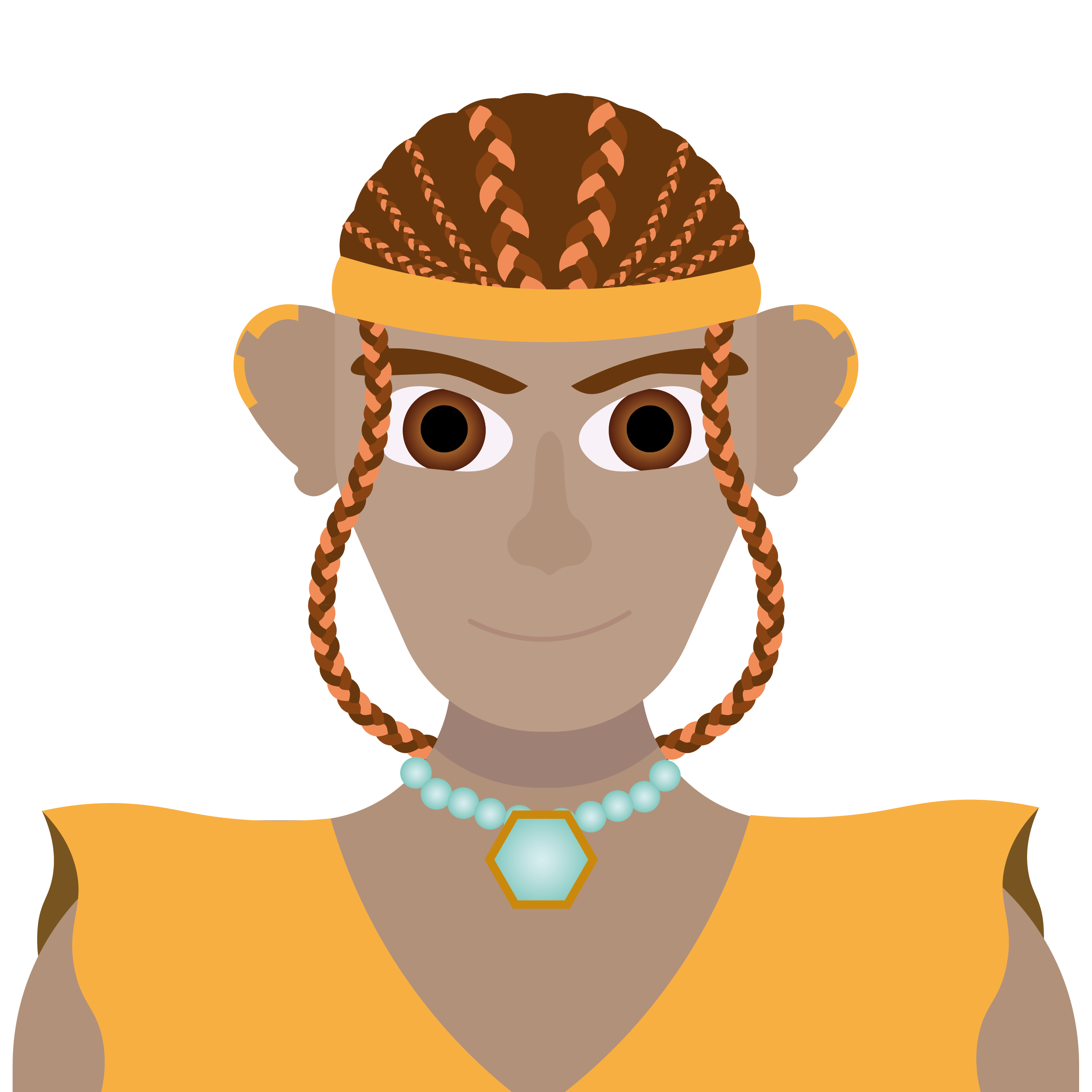 Portrait d'une jeune femme noire aux cheveux bruns-roux