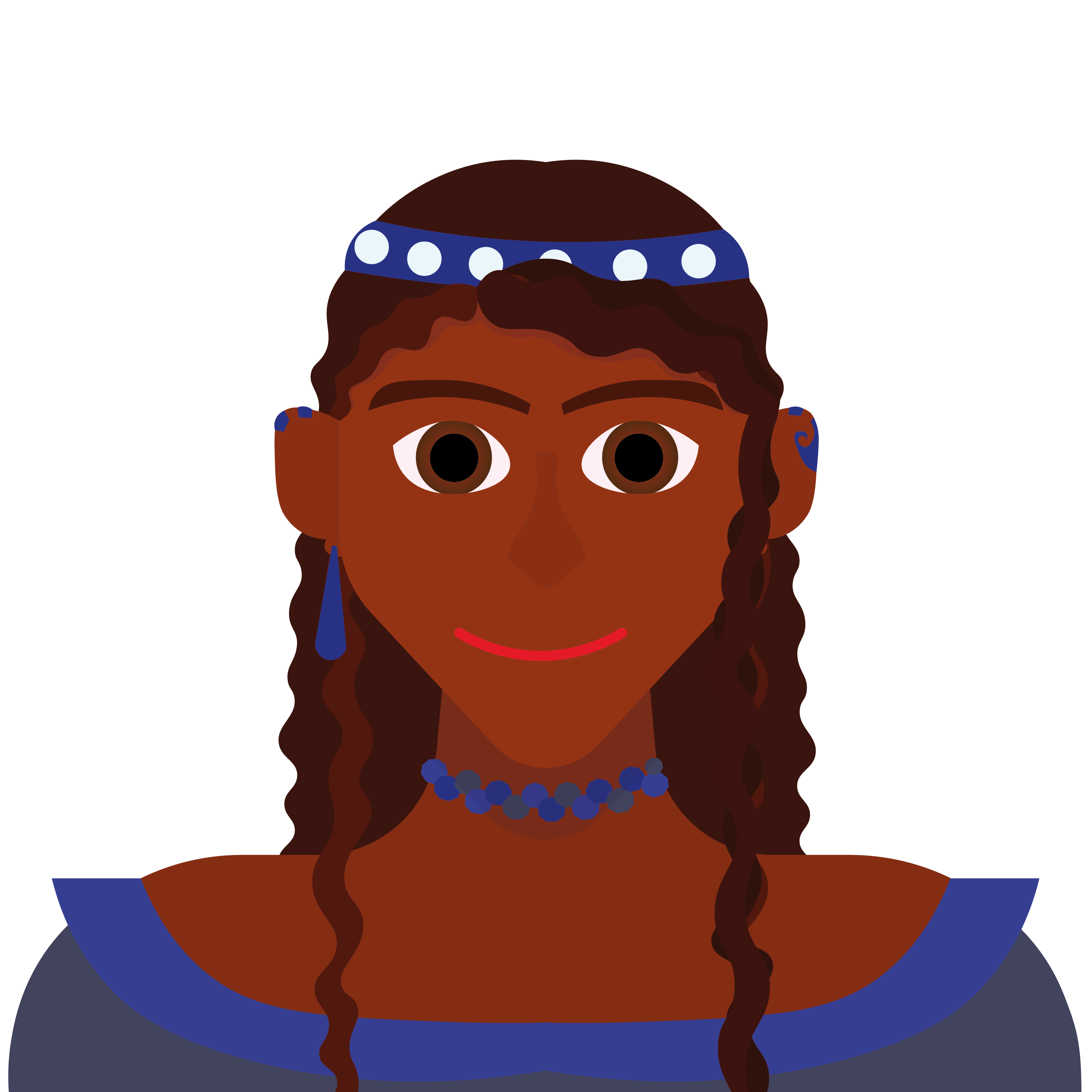 Portrait d'une femme noire en robe bleue