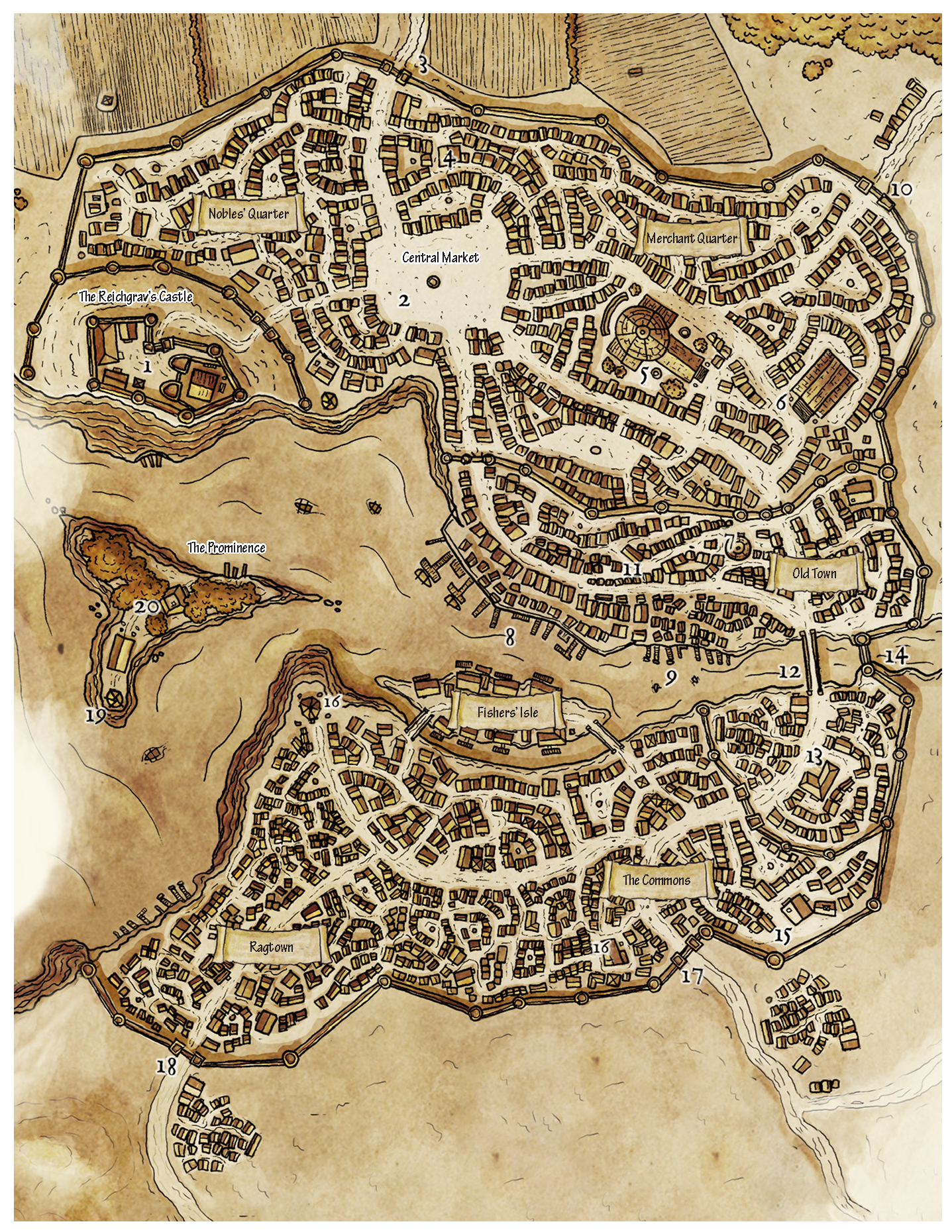 Driegzar Labelled Map.png