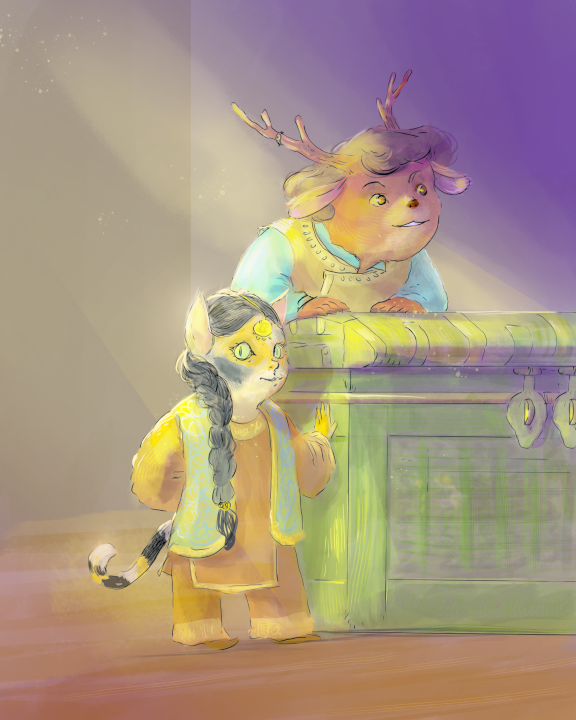 kutti.png Painting of two cute creatures who look like bipedal animals.