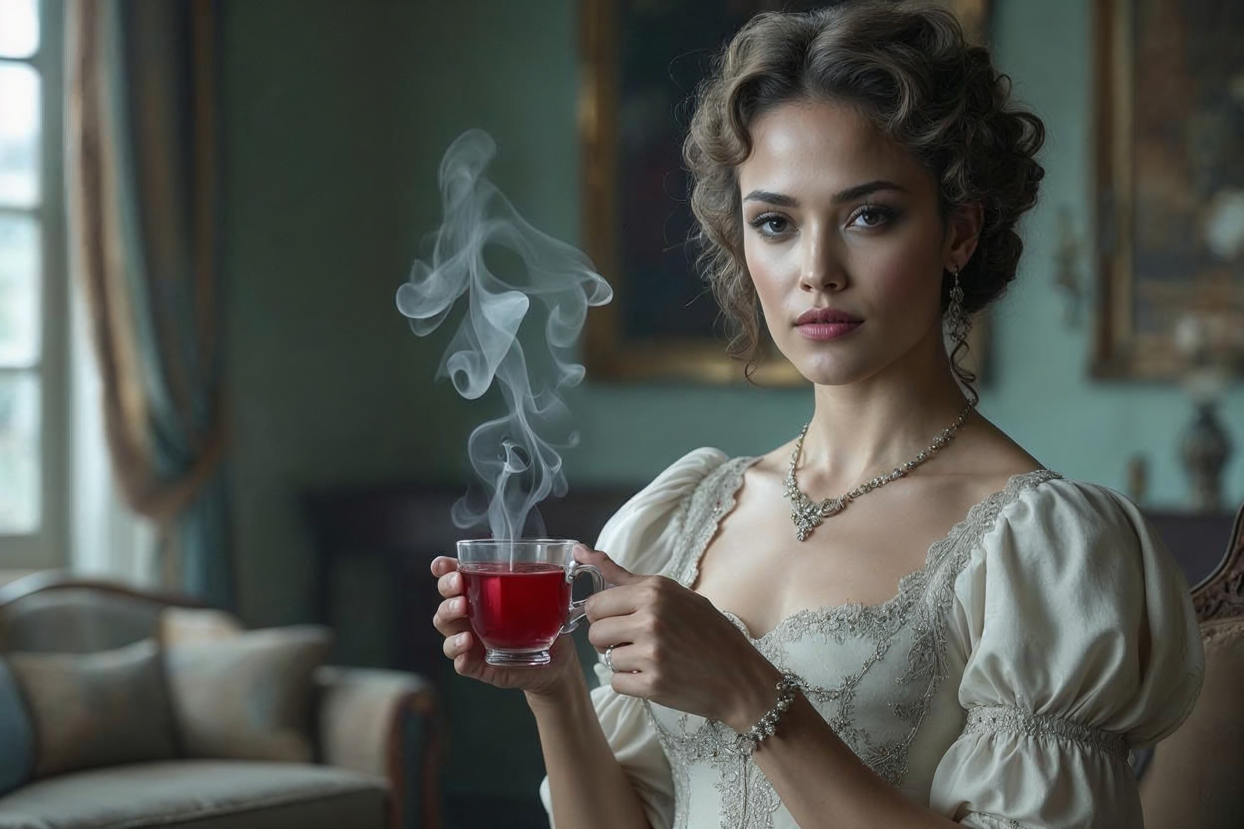 Lady Ruth Fenlass drinking cryne