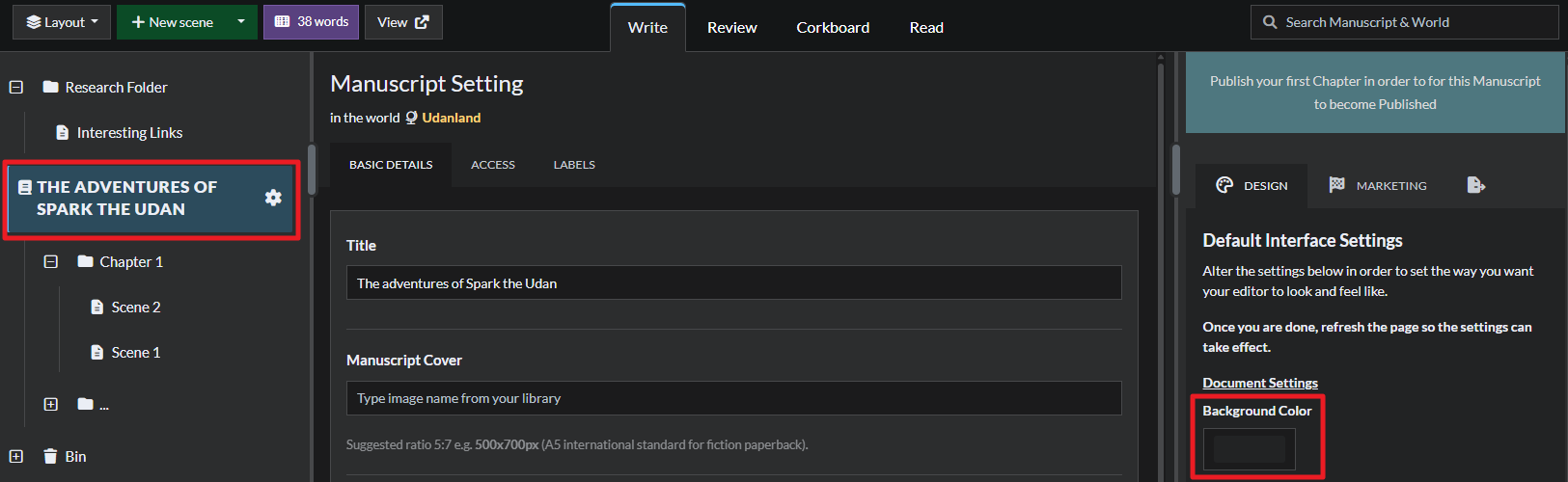 manuscripts change background color.png