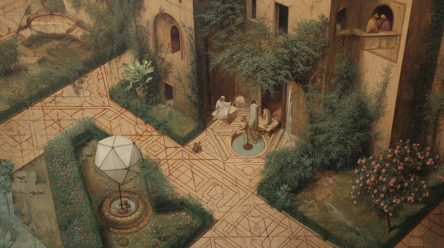 لوحة العائلة في الحديقة