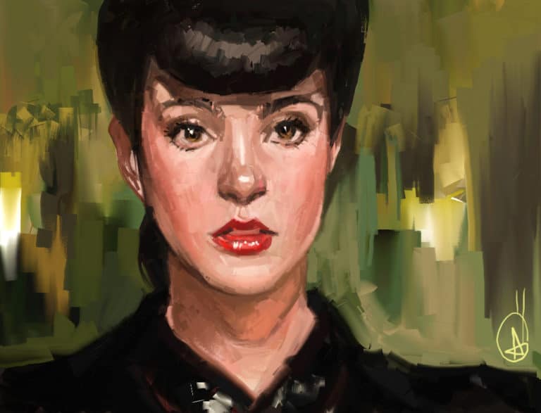 br-768x587.jpg Rachael From Bladerunner Painting