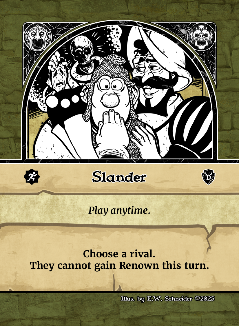 Slander Slander Renown Action Card