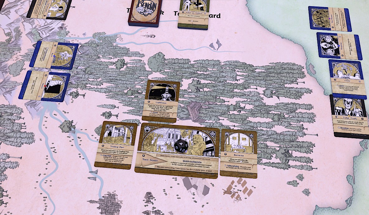 TTS Example Example of Renown The Card Game in play on Tabletop Simulator