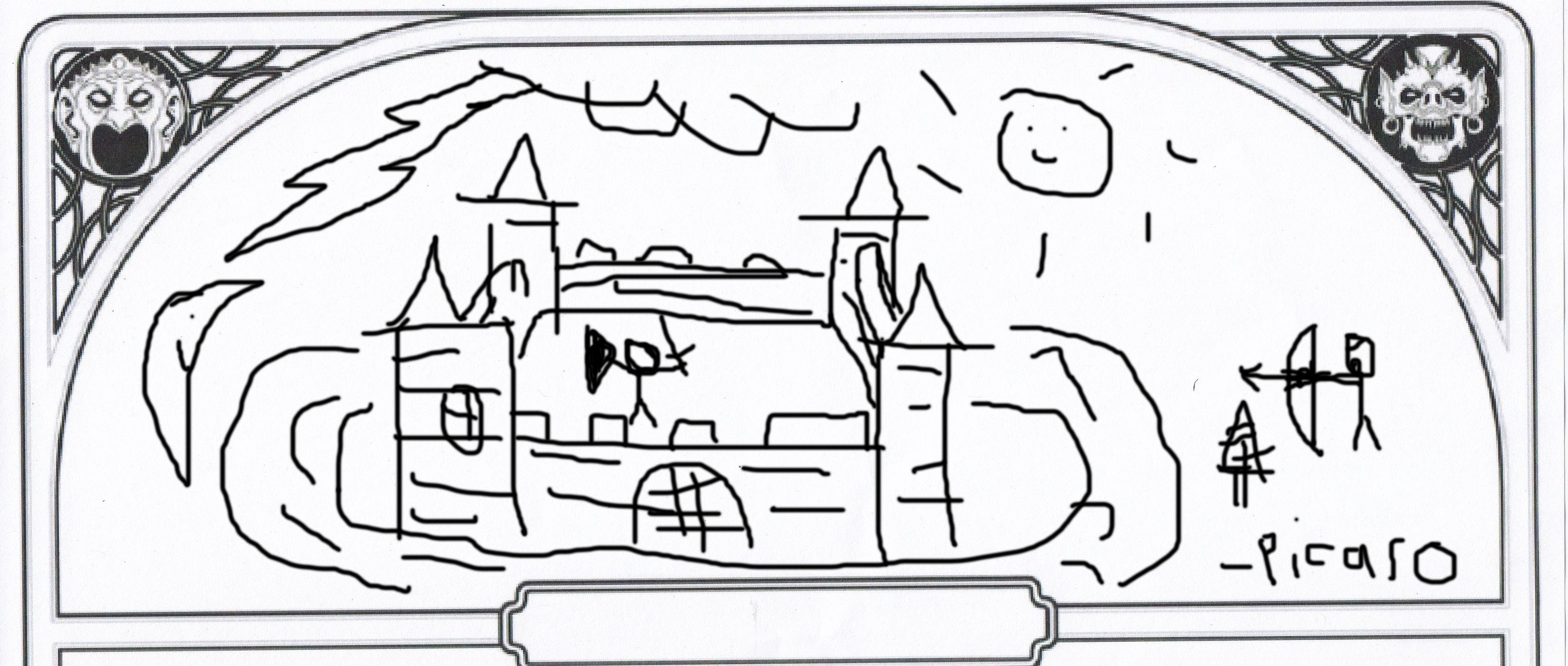 Temple Rough Sketch Rough Sketch of the Temple Renown card