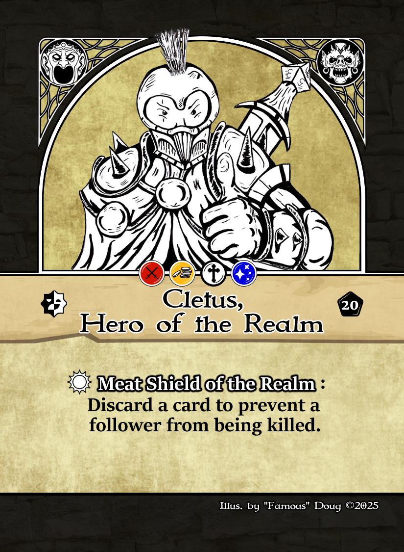 Cletus, Hero of the Realm Cletus, Hero of the Realm Renown Personality Card