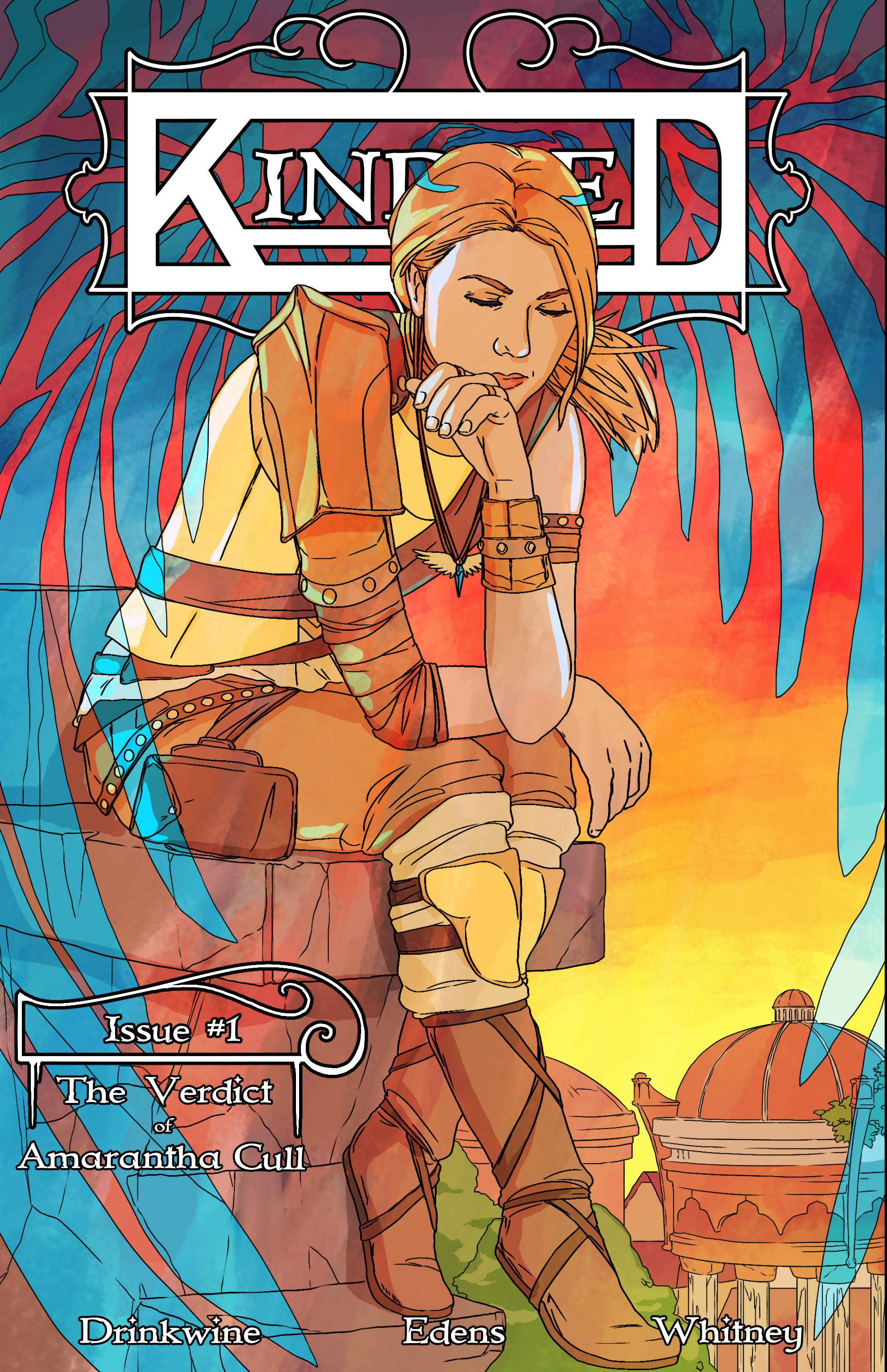 Kindred Issue One Cover Kindred Issue One Cover With an angel looking over a city