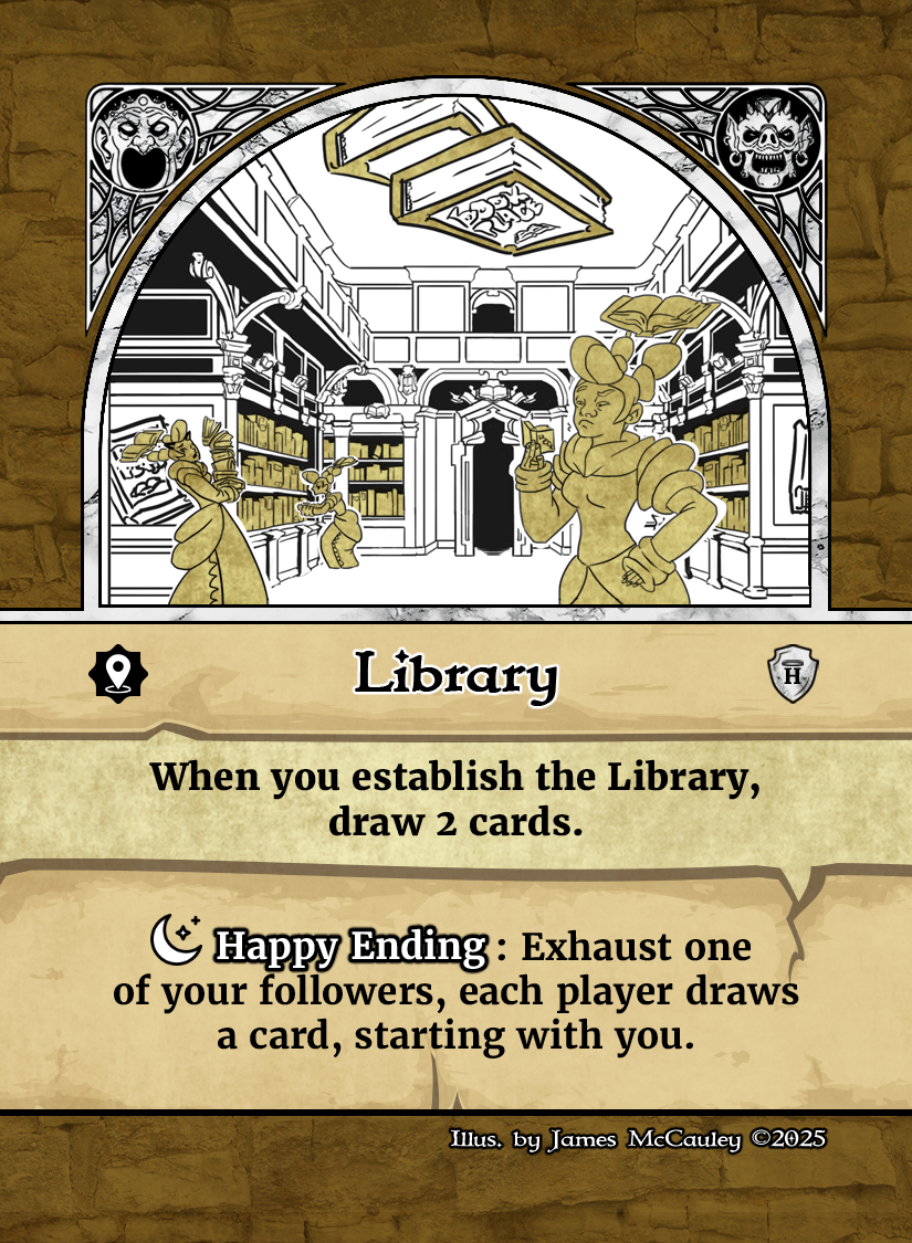 Library Library Renown Location Card