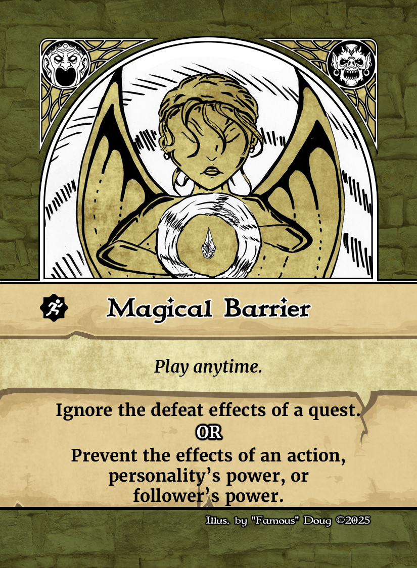 Magical Barrier Magical Barrier Renown Action Card