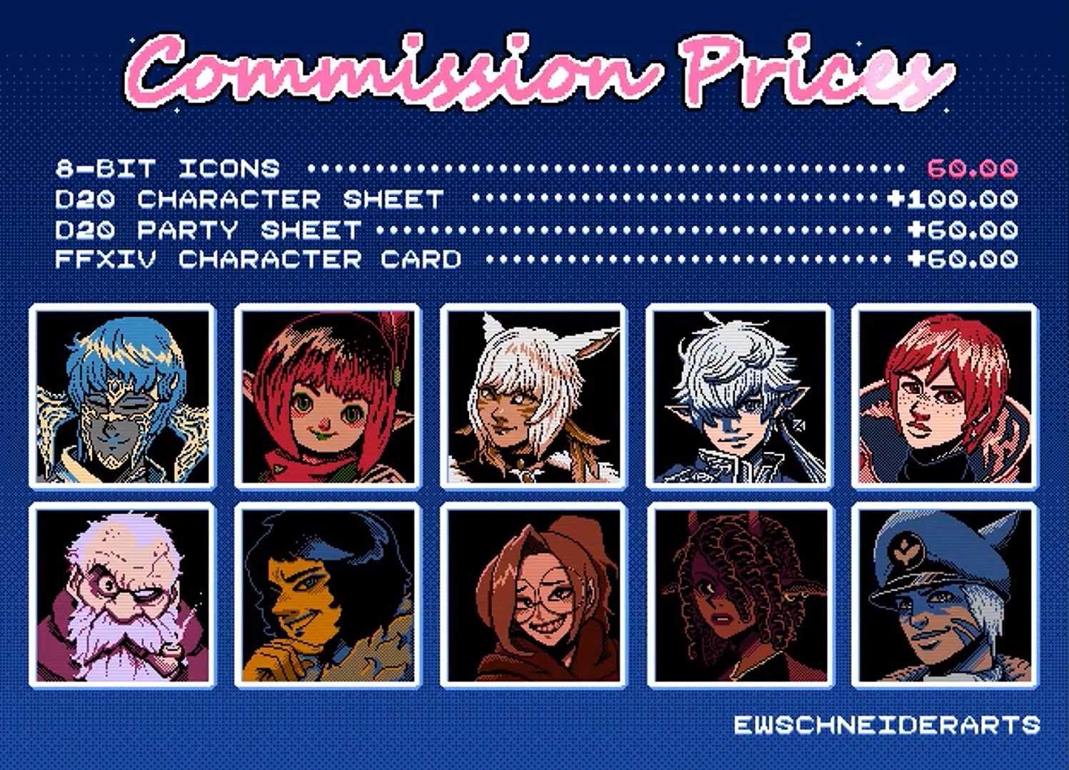 Commission Prices Commission Prices for EW Schneider Arts