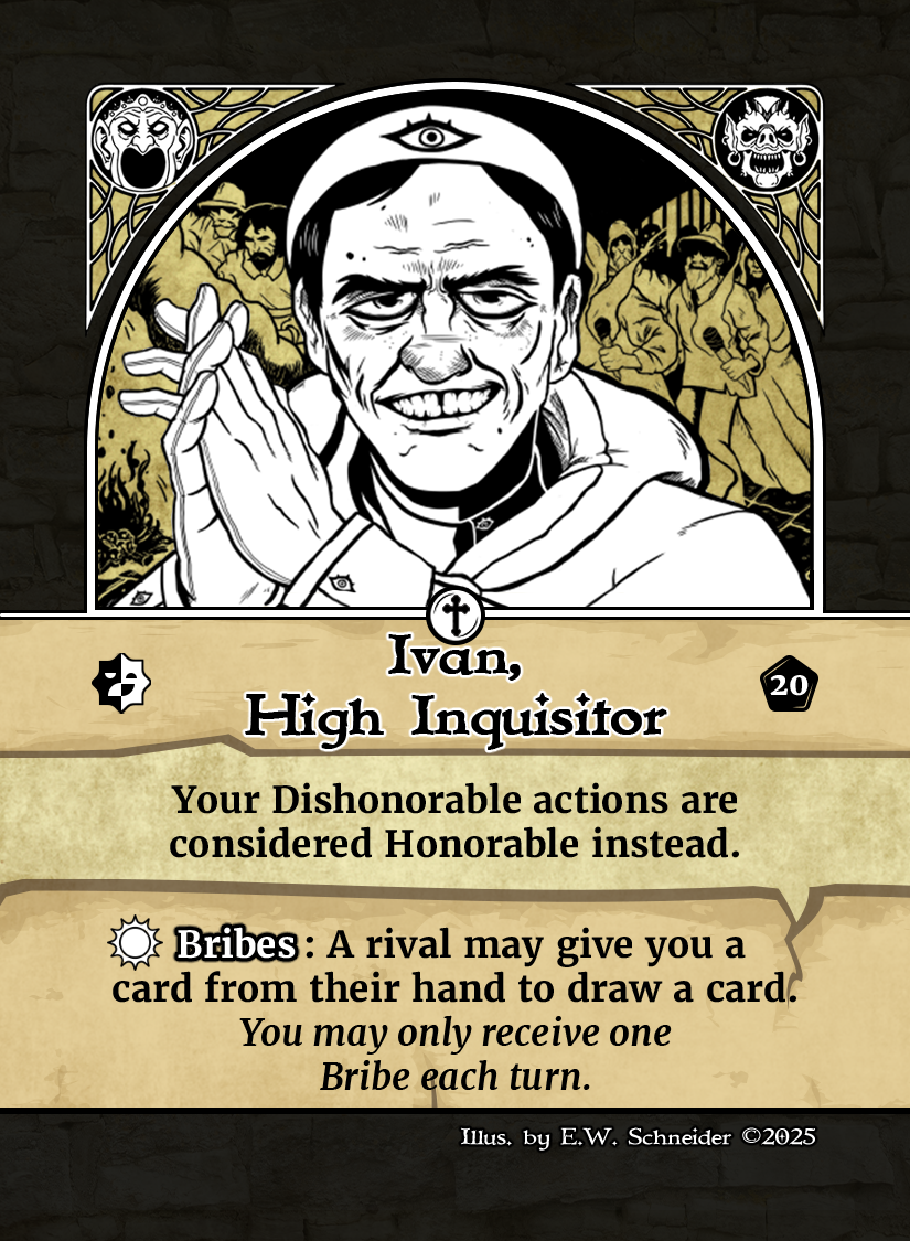 Ivan, High Inquisitor Ivan, High Inquisitor Renown Personality Card Prestige Side