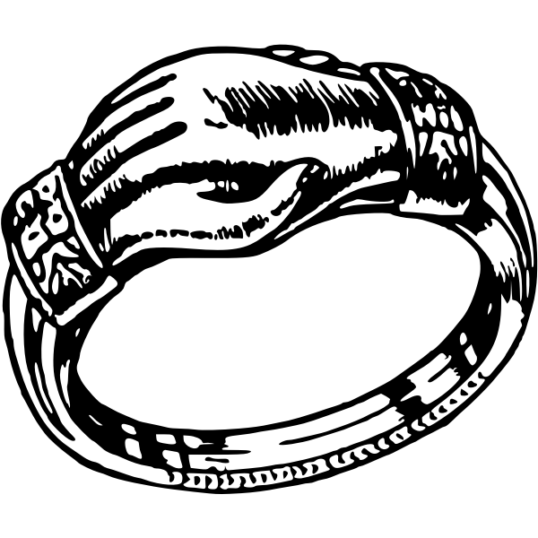 A ring of two hands holding.