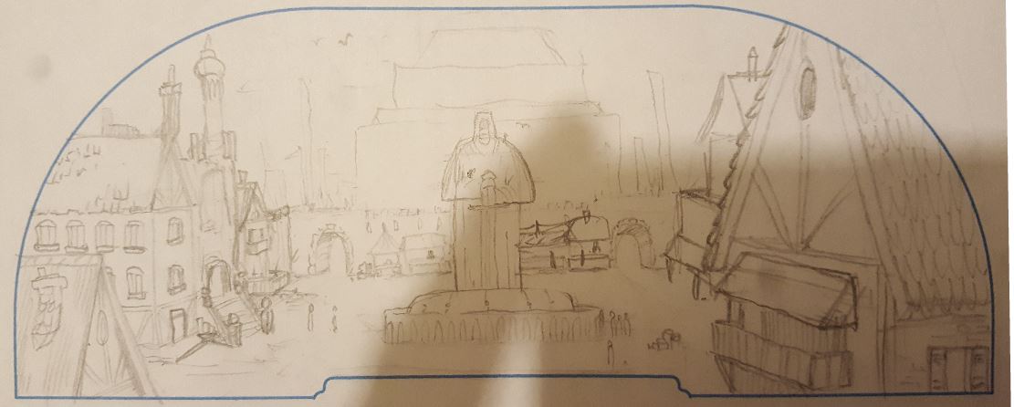 Town Square Sketch