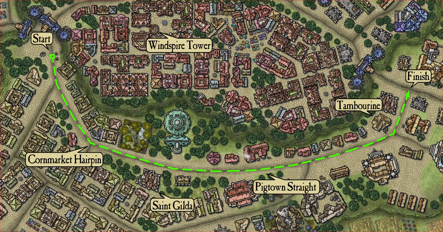 Downhill Derby Route