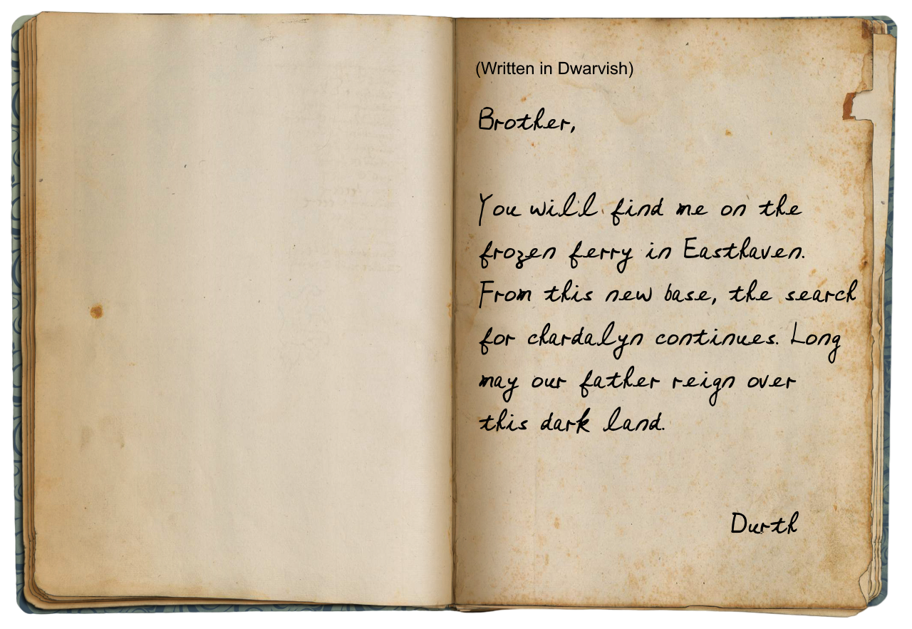 Durth's Note Document in Icewind Dale | World Anvil