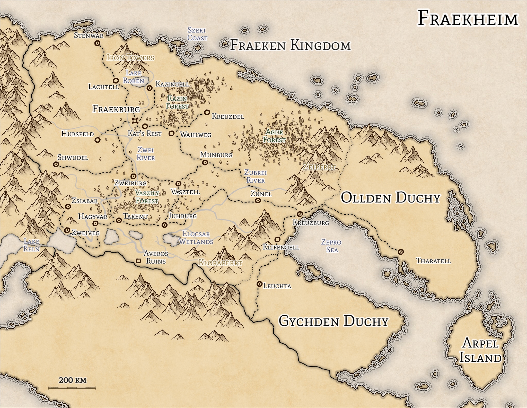 Fraekheim Geographic Location in Ambaria | World Anvil