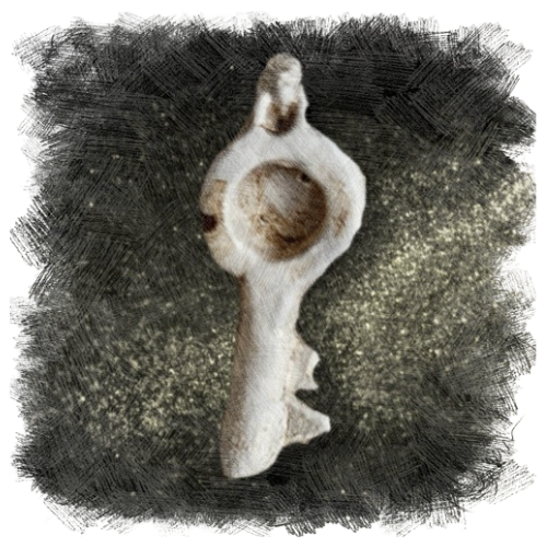 Alabaster Key to the Kraken Statuette