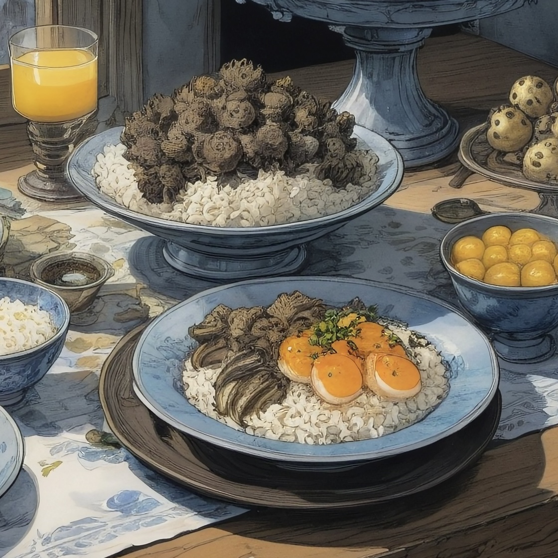 Inglenook Rice with Gray Morels