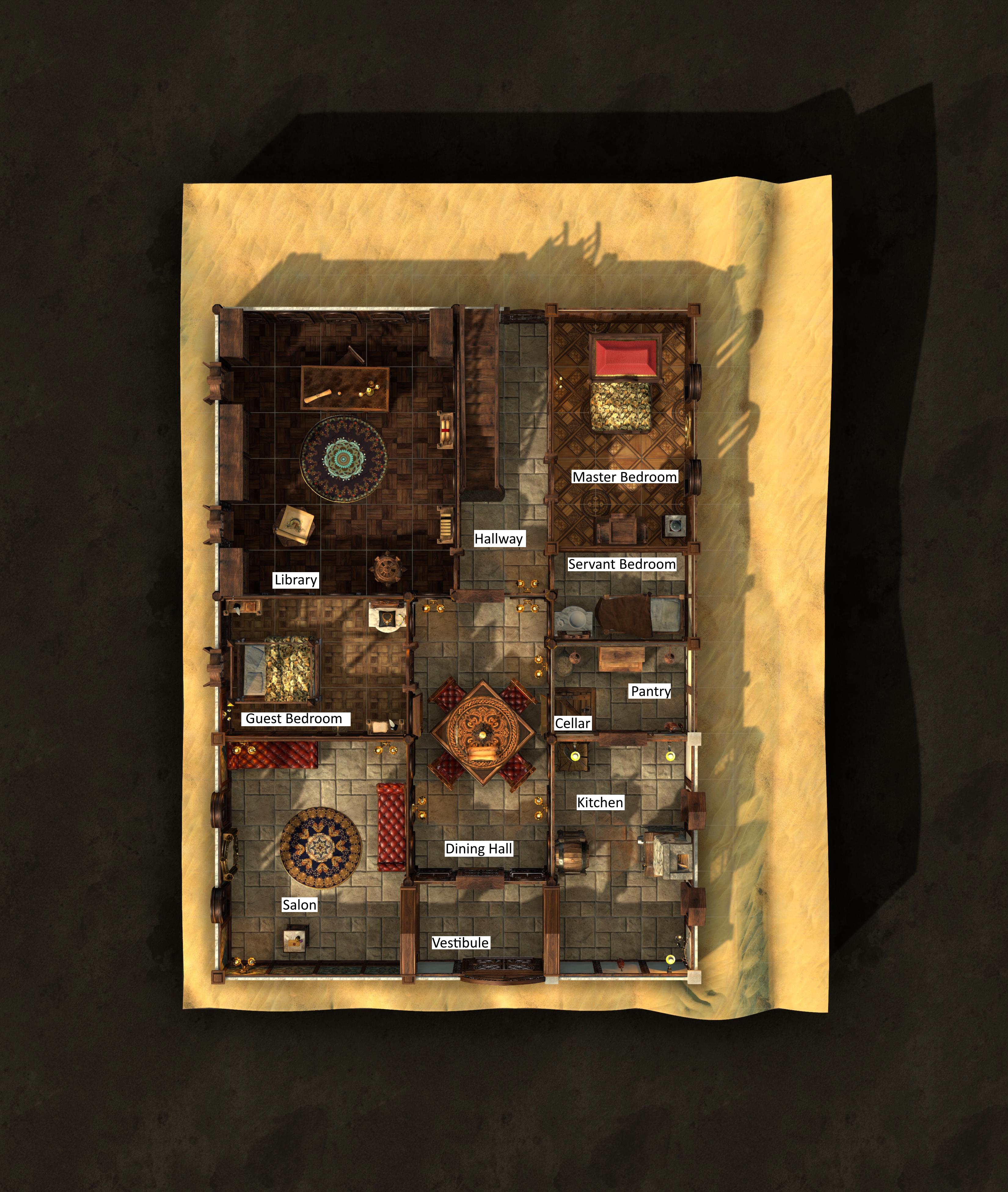 MasterScribeSharrVillaInterior.jpg Interior view of a villa