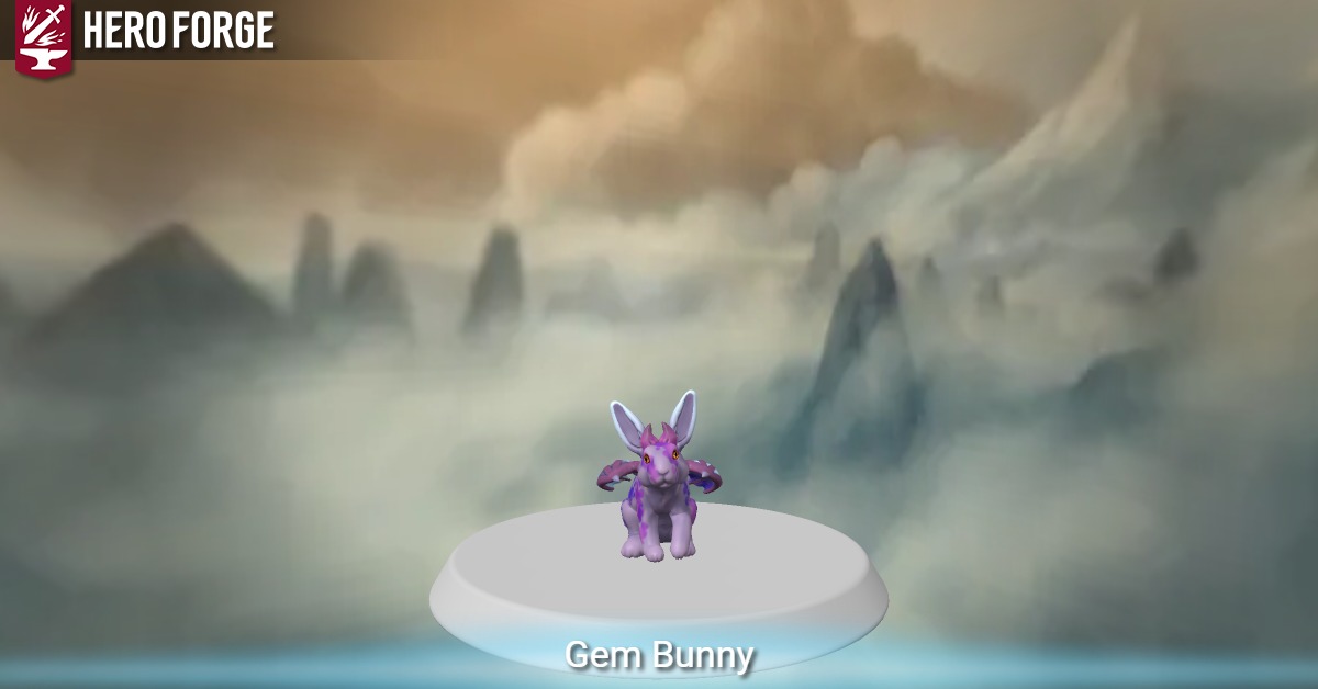 A cute image of a gem bunny