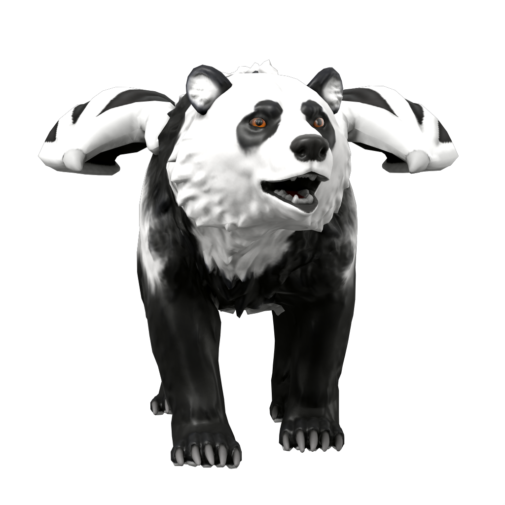A giant panda with dragon wings
