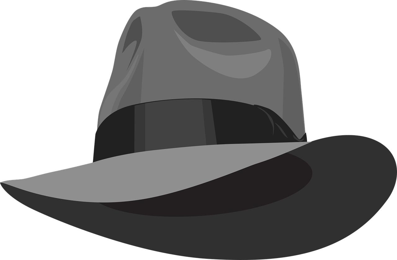 A grey fedora
