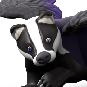 a small portrait token of Clawdia the badger. It looks like she may be investigating something...