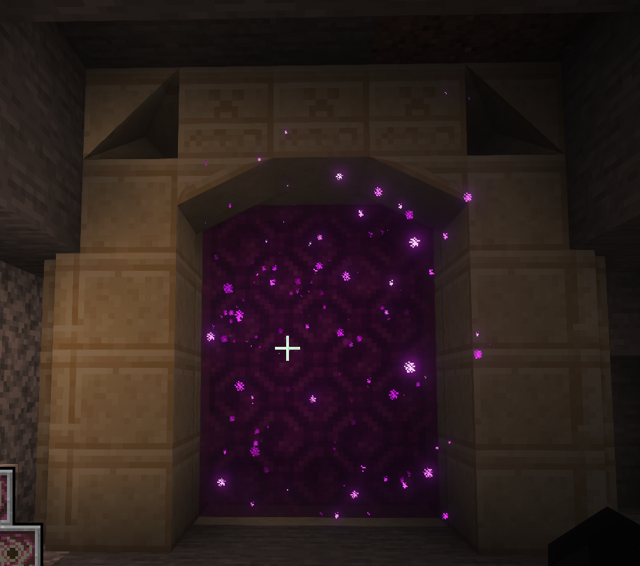 Transcontinental Portal Access.png An active magical portal arch in Minecraft