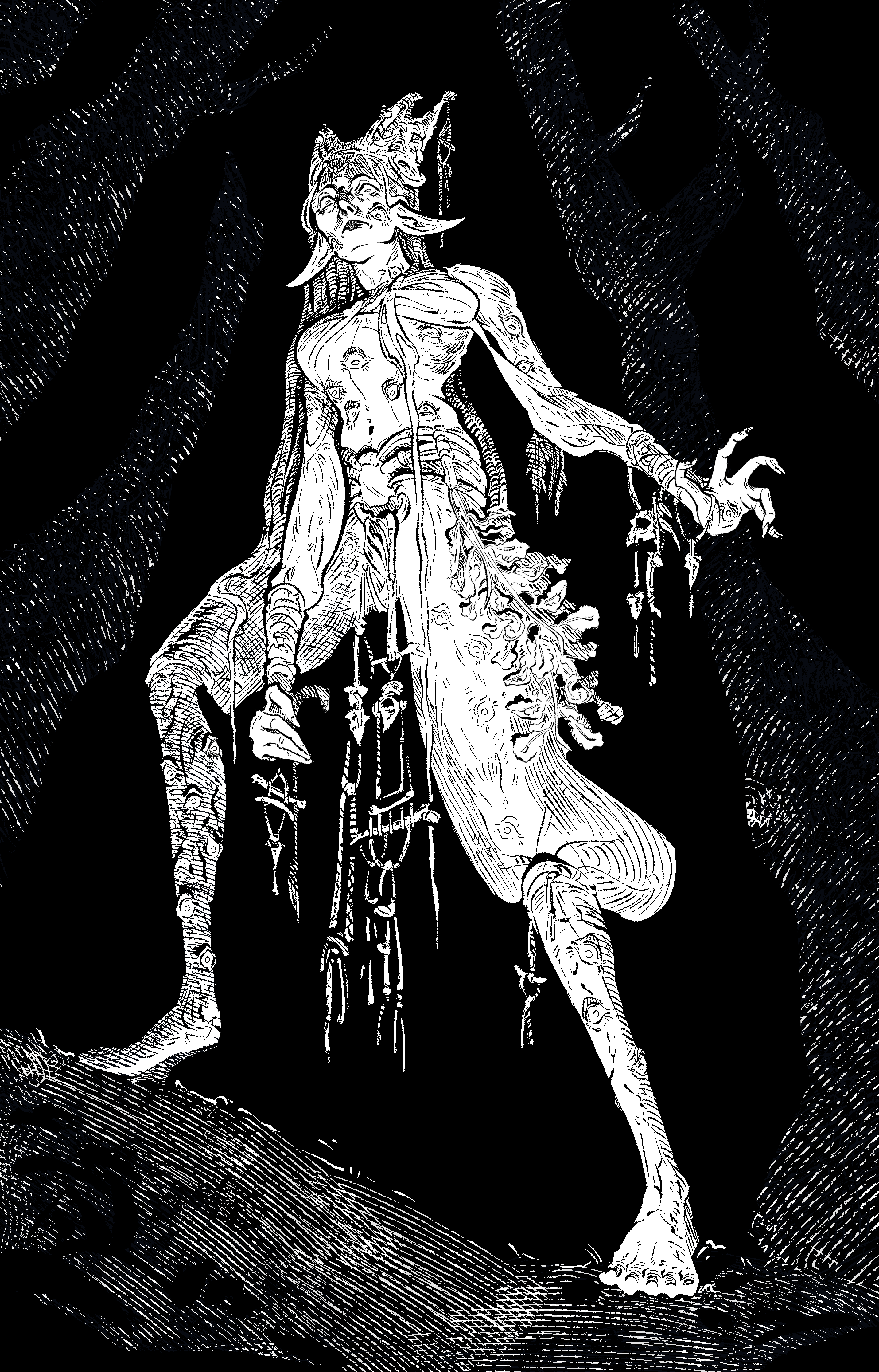 Last image of an explorer in the deep forests.