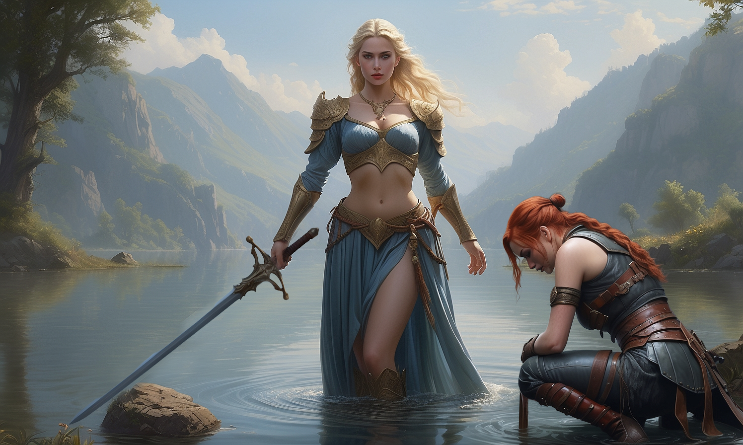 Albona giving Oathbinder to Sonra