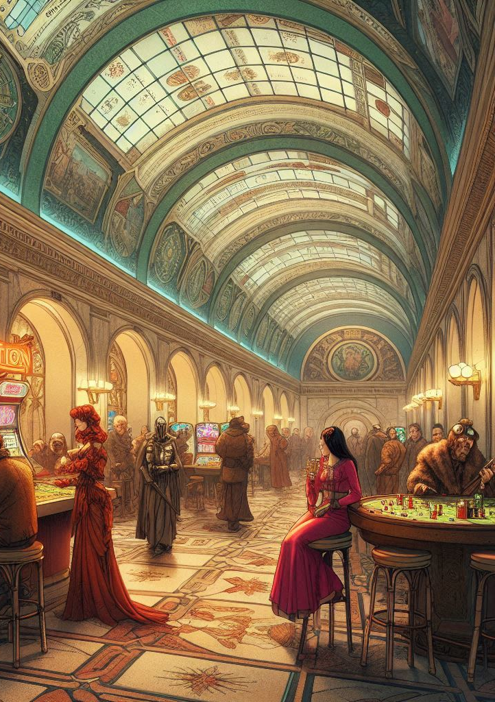 A glamourous metro station has been turned into a casino.