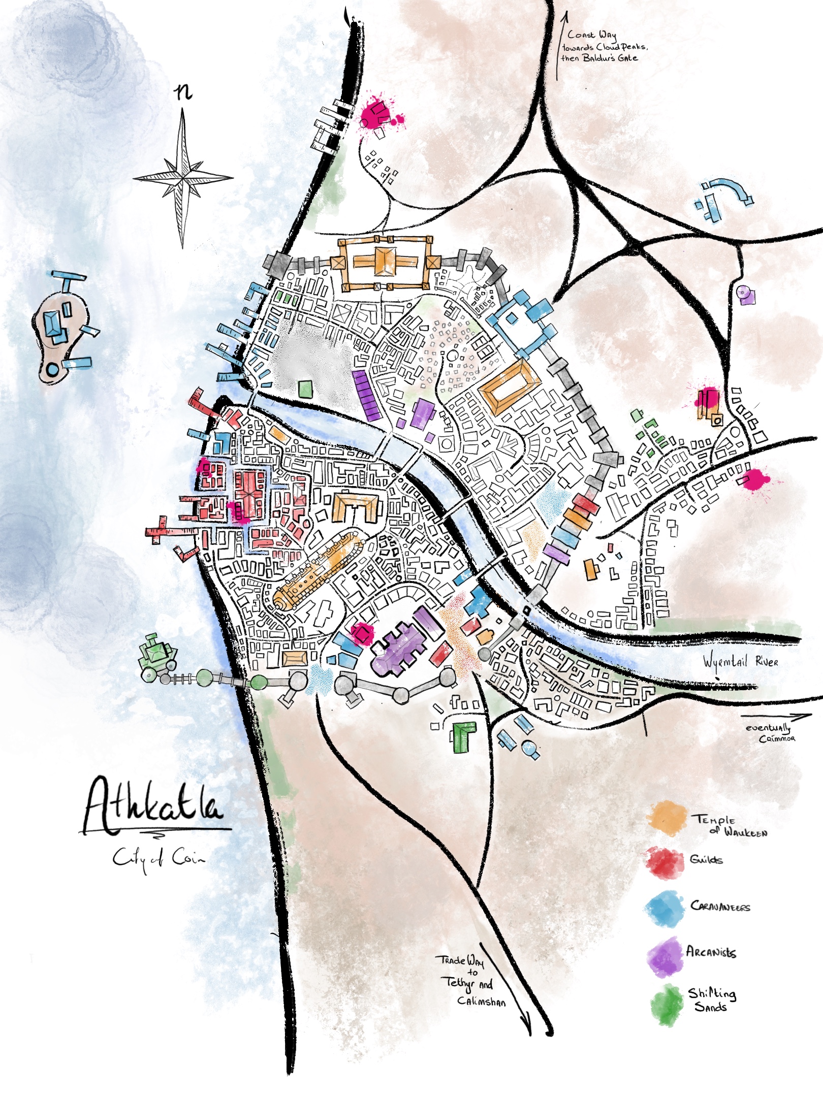 Map of Athkatla in Athkatla| World Anvil