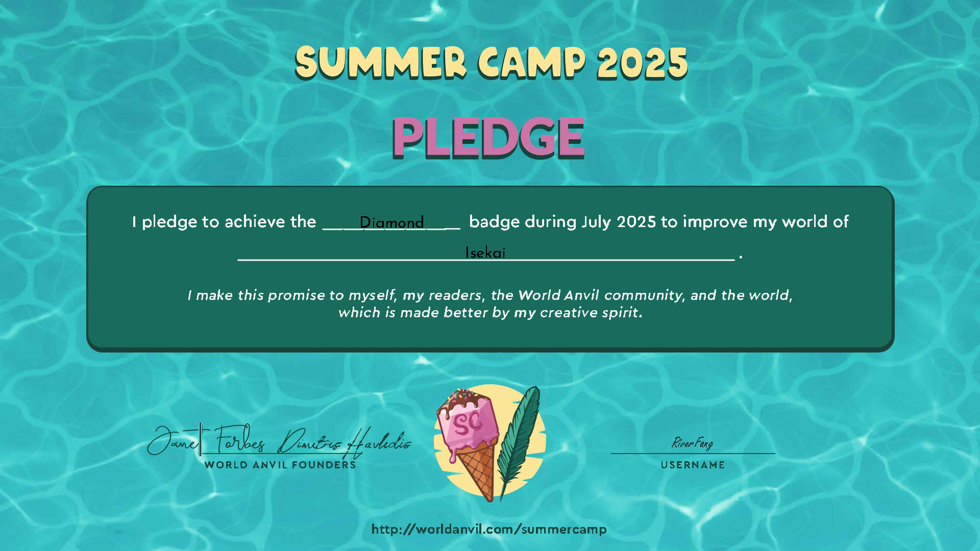 Summer Camp 2025 Pledge