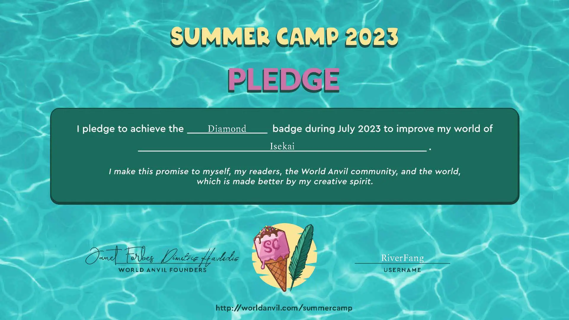 Summer Camp 2023 Pledge