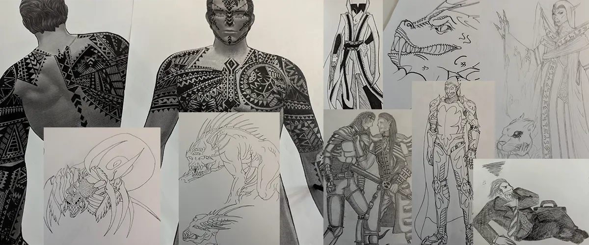 Treasure Trove 2 A collage of photos of various drawings.