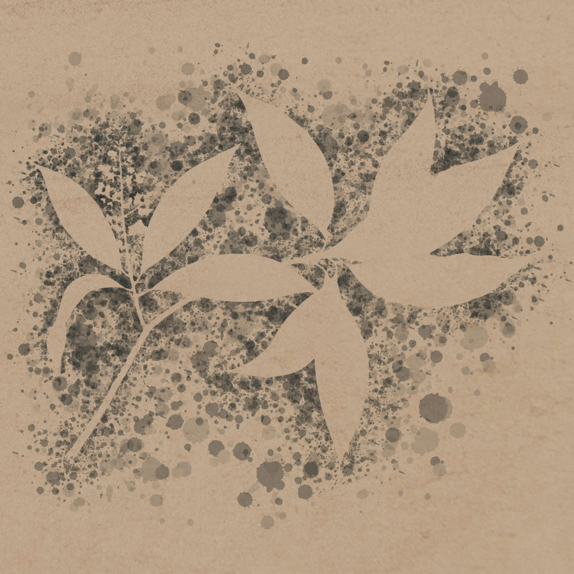 Cave Painting of the leaves of the Aya Tree