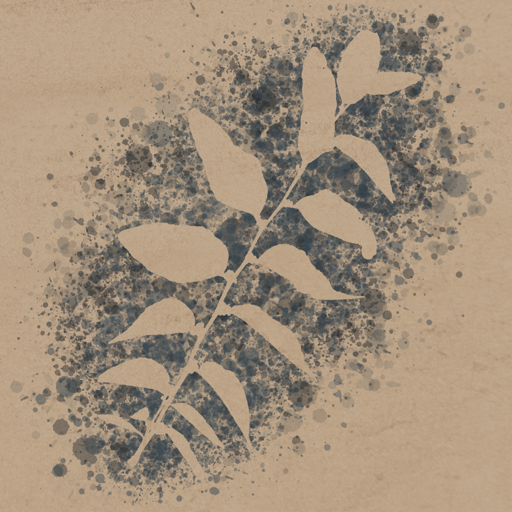 Cave Painting of the leaves of the Yieso Tree.