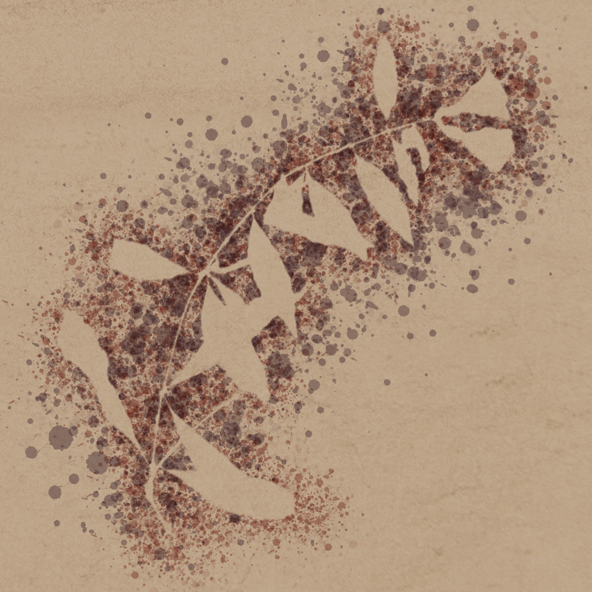 Cave Painting of the leaves of the Pæbo Tree.