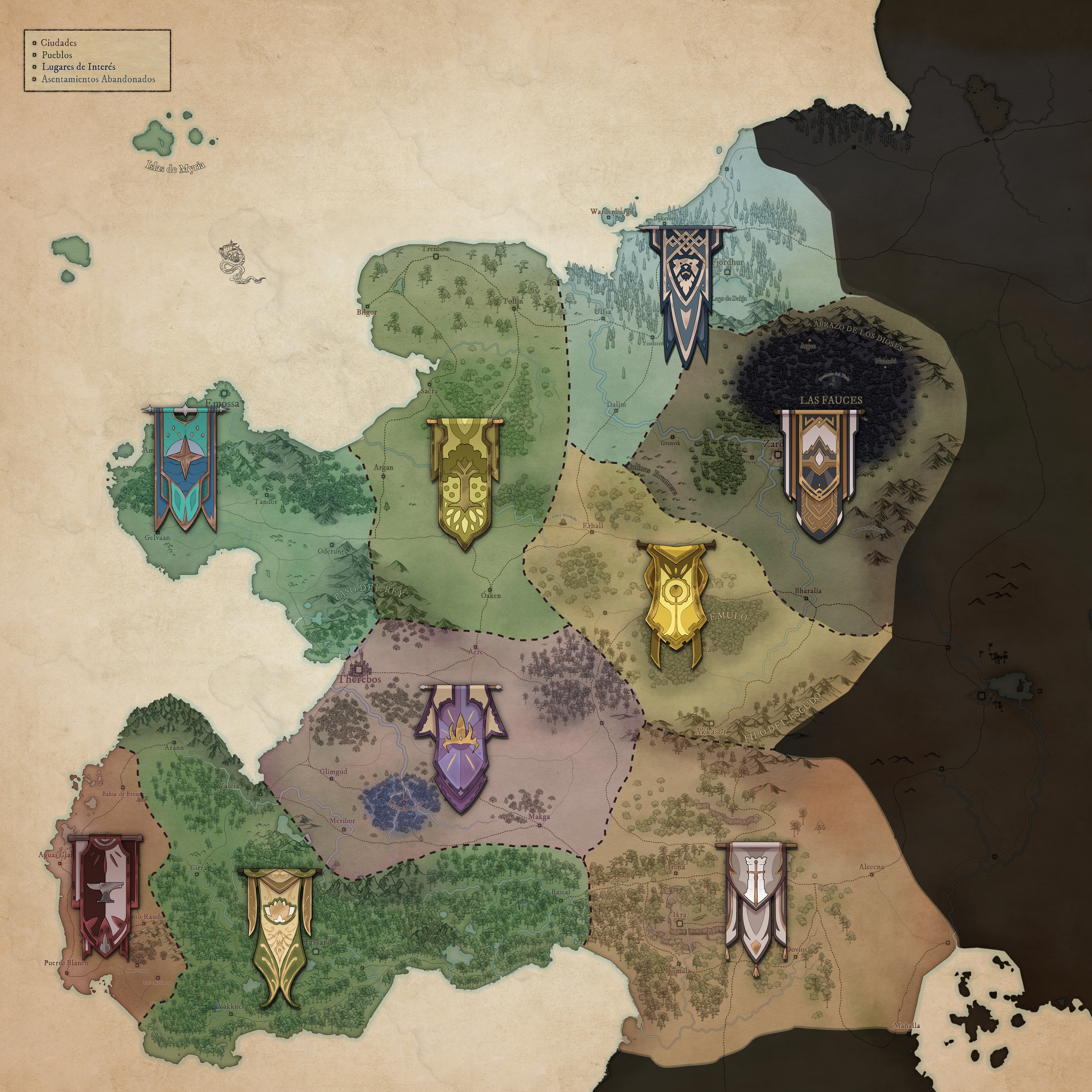 Regiones de Lessa layer